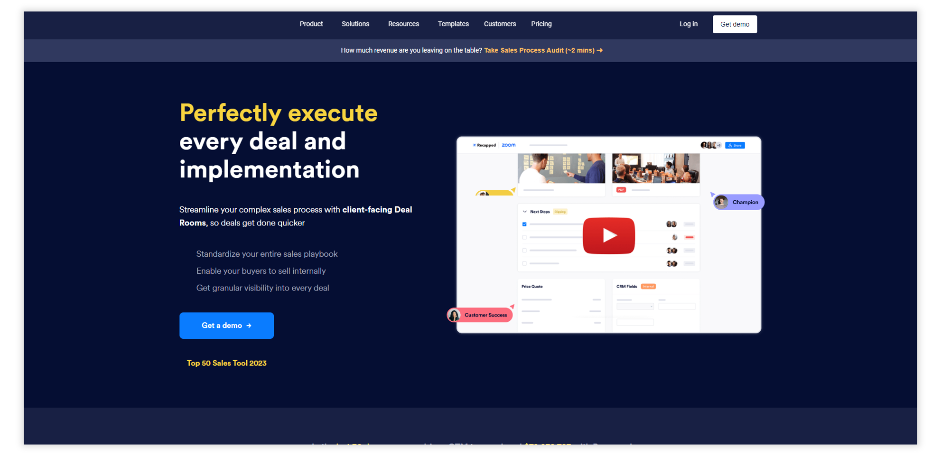 Recapped sales management platform