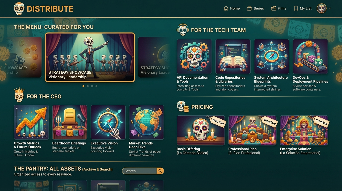 The Curated Feed - A Digital Sales Room presents content visually
