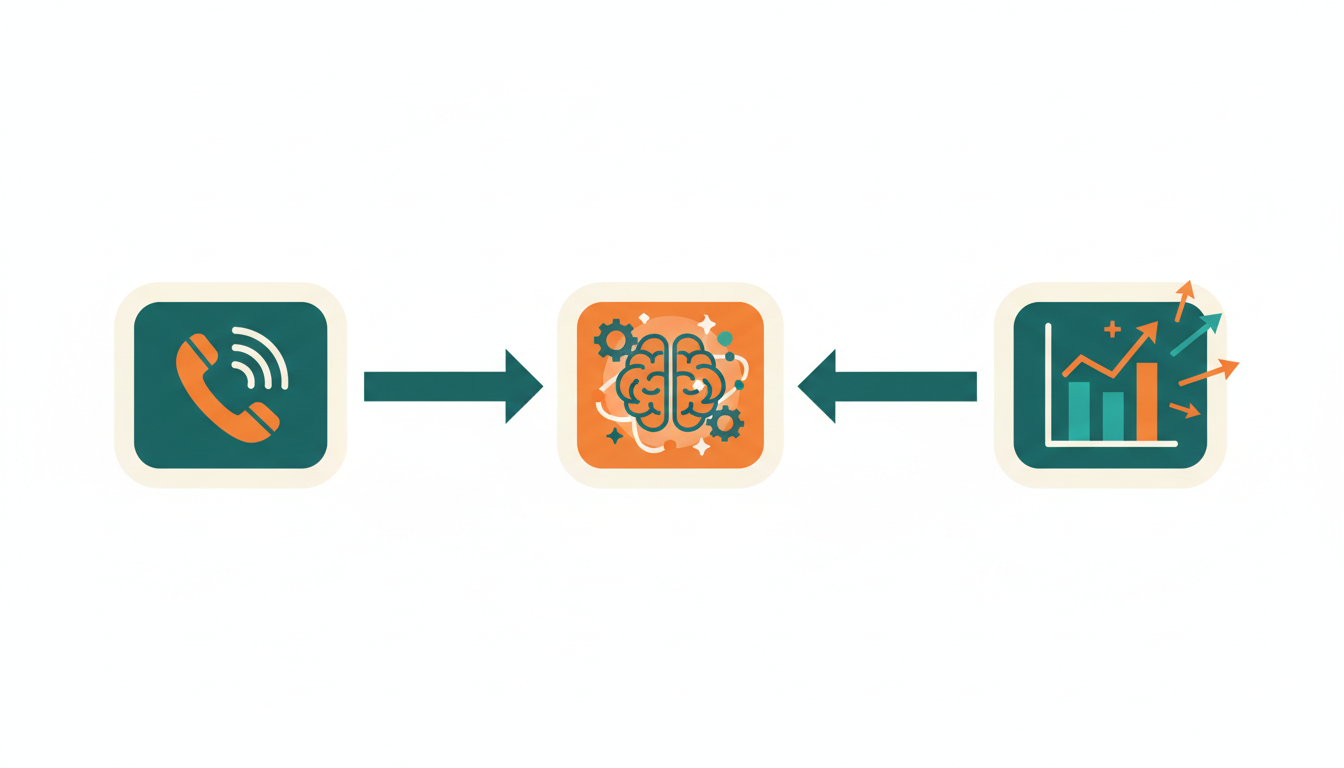 Sales call tracking software flow: from call to analysis to data insights