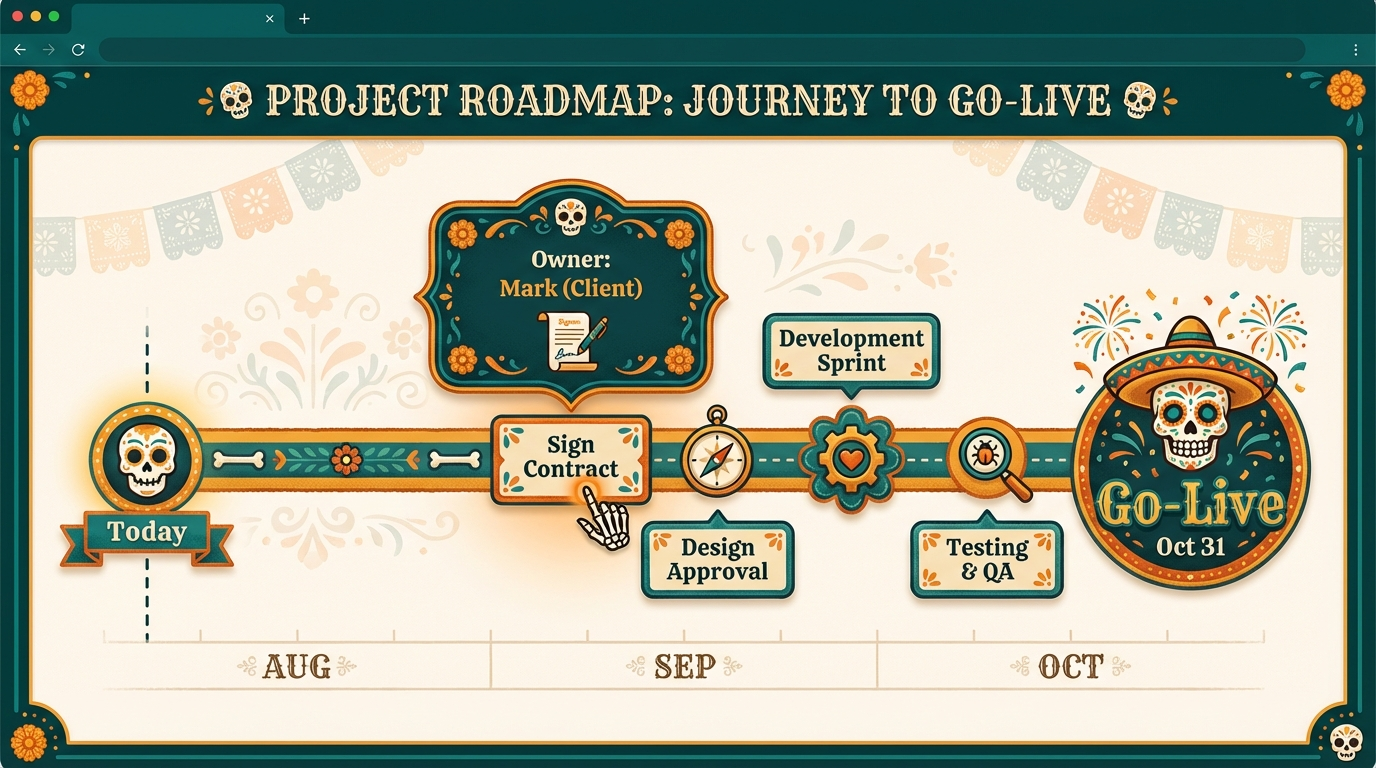 Timeline View - Work backwards from Go-Live