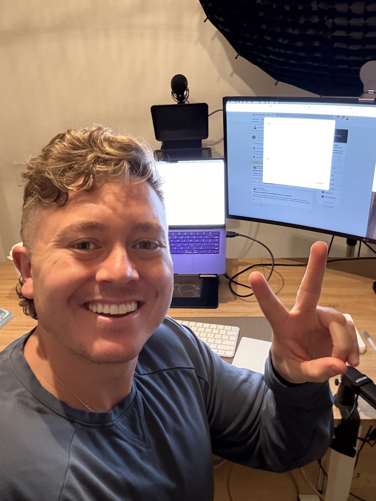 Andy at his desk
