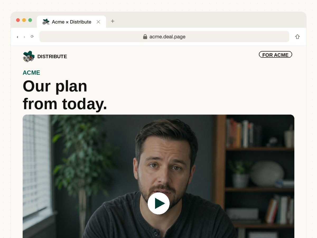A clean branded deal page built by Dante