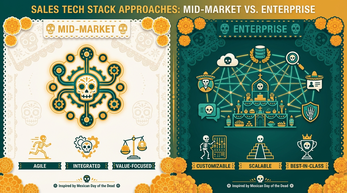 Mid-market vs enterprise sales stack comparison