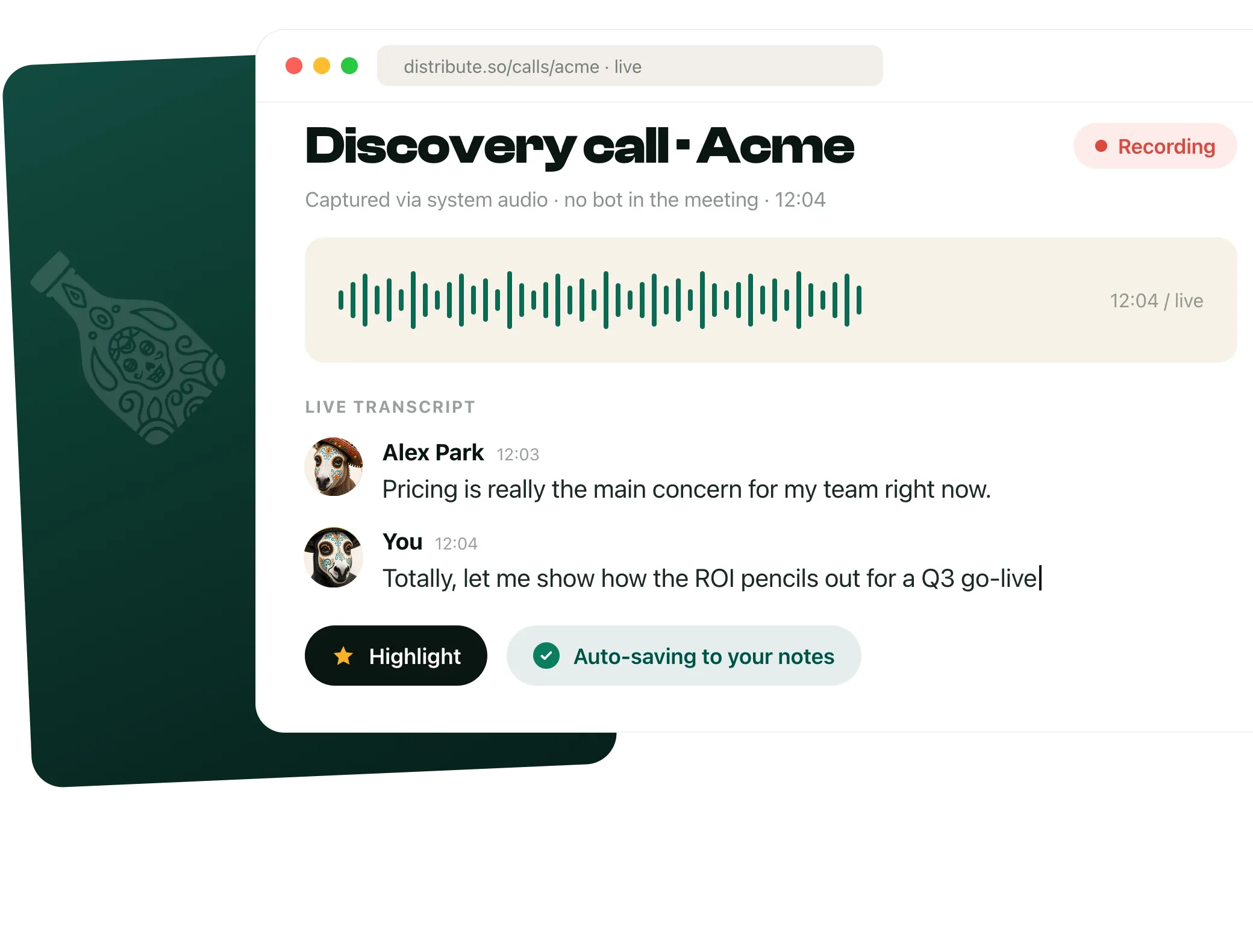 Call recording with Ask Dante